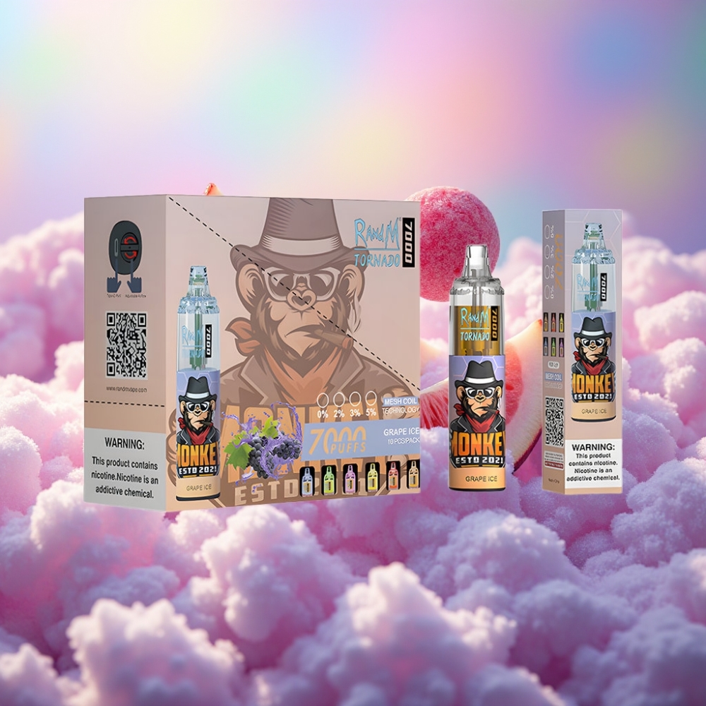 RandM Fumot Tornado 7000 Piibu Disposabel Vape Viinamäe-Jää