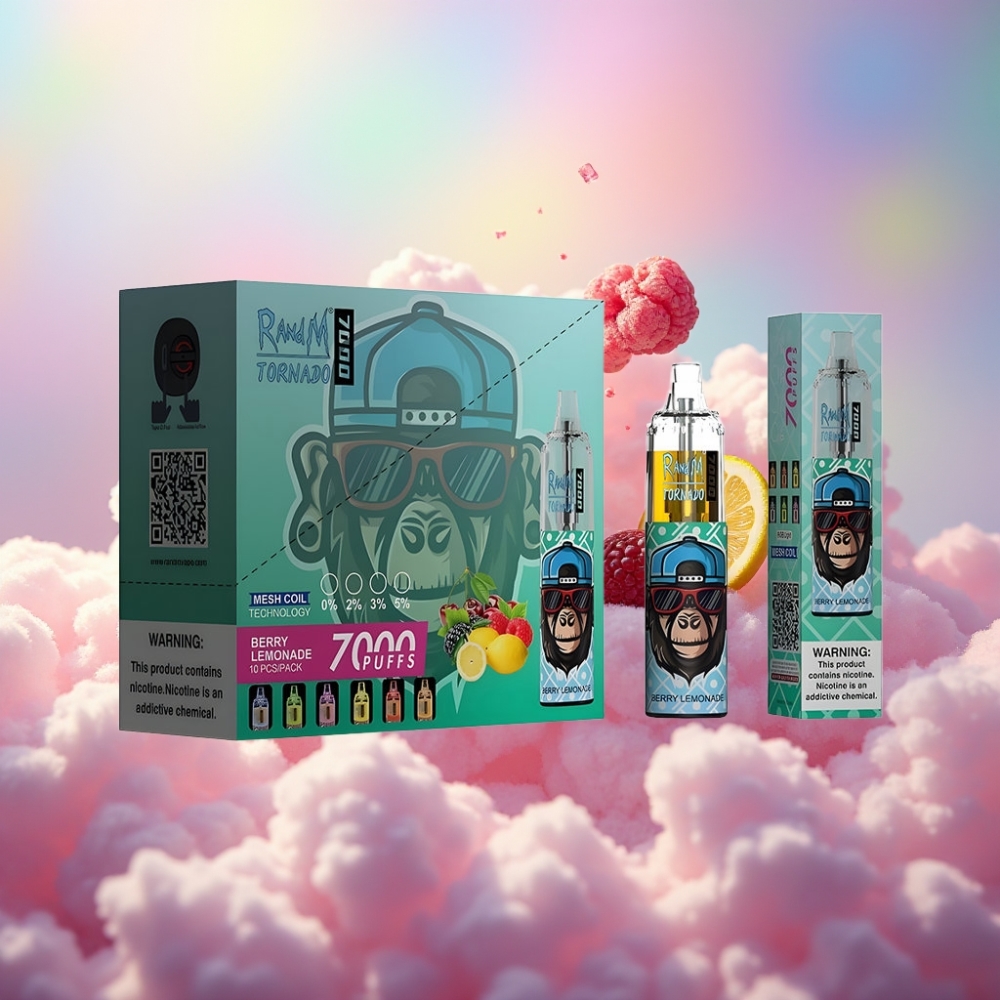 RandM Fumot Tornado 7000 Puffs Ühekordne Vape Mari-Limonäädis (14 ML, 850 MAH, Mesh Coil)