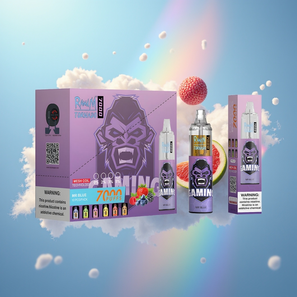 RandM Fumot Tornado 7000 Puffse Disposabel Vape Dr. Sinine