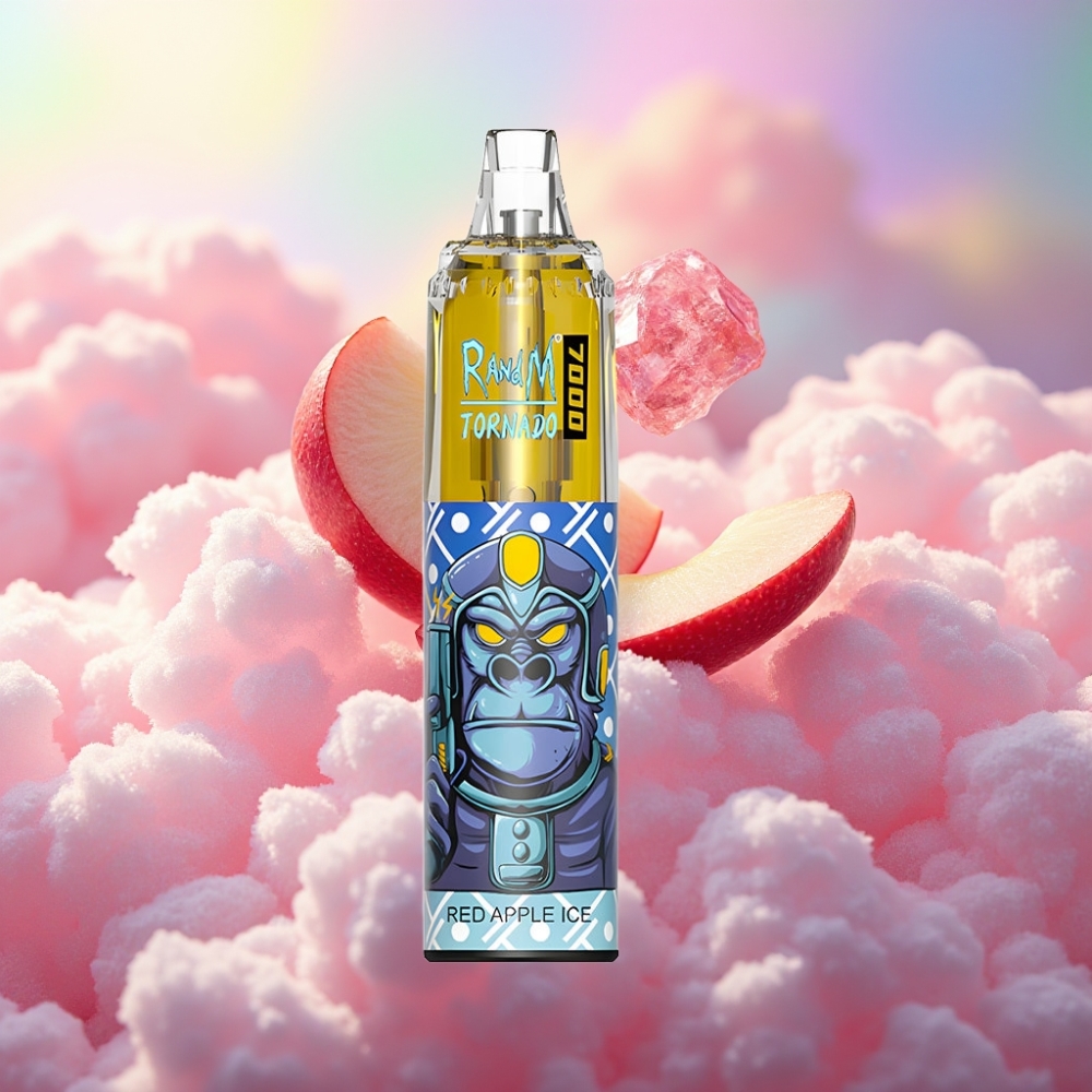 RandM Fumot Tornado 7000 Puffse Disposabel Vape Punane Õun Jää