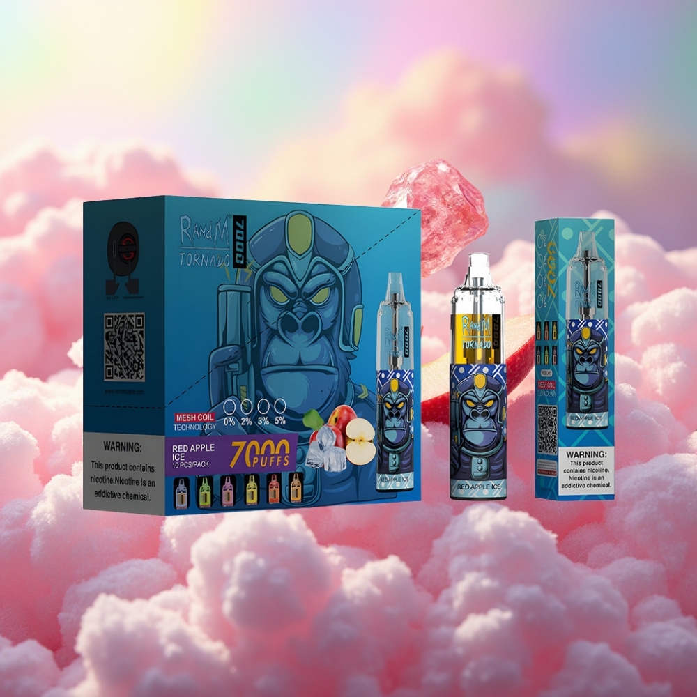 RandM Fumot Tornado 7000 Puffse Disposabel Vape Punane Õun Jää