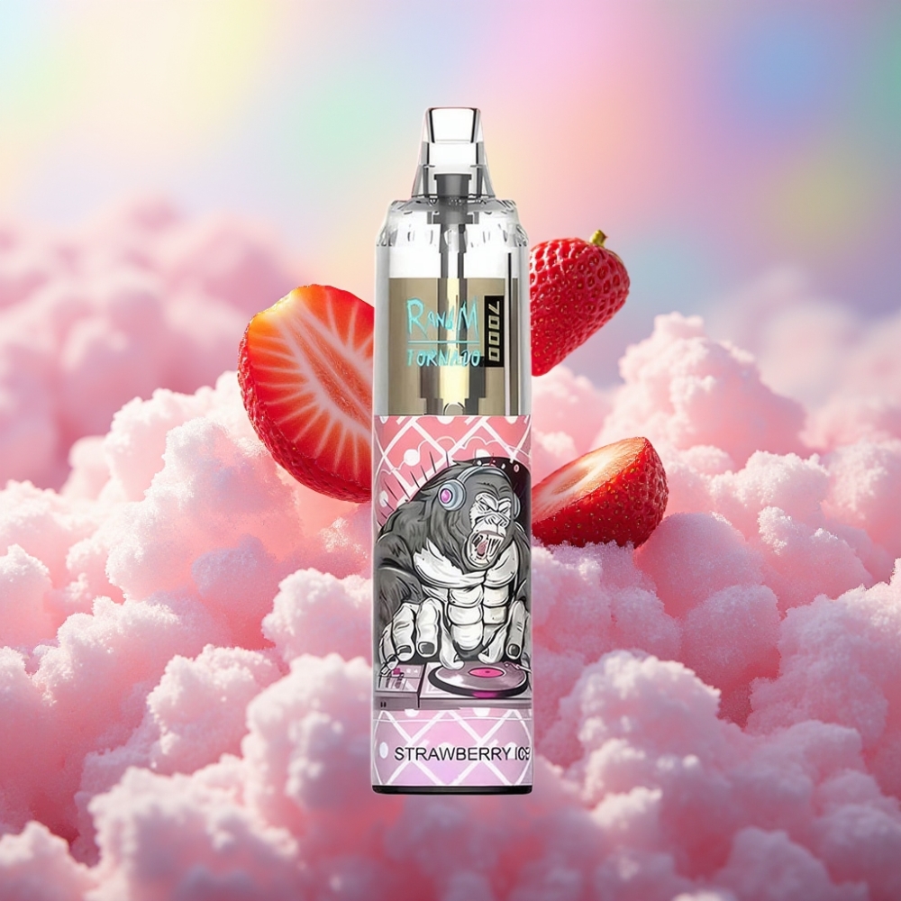 RandM Fumot Tornado 7000 Puhanguid Õhuseadeldusega Maasikajää Disposabel Vape