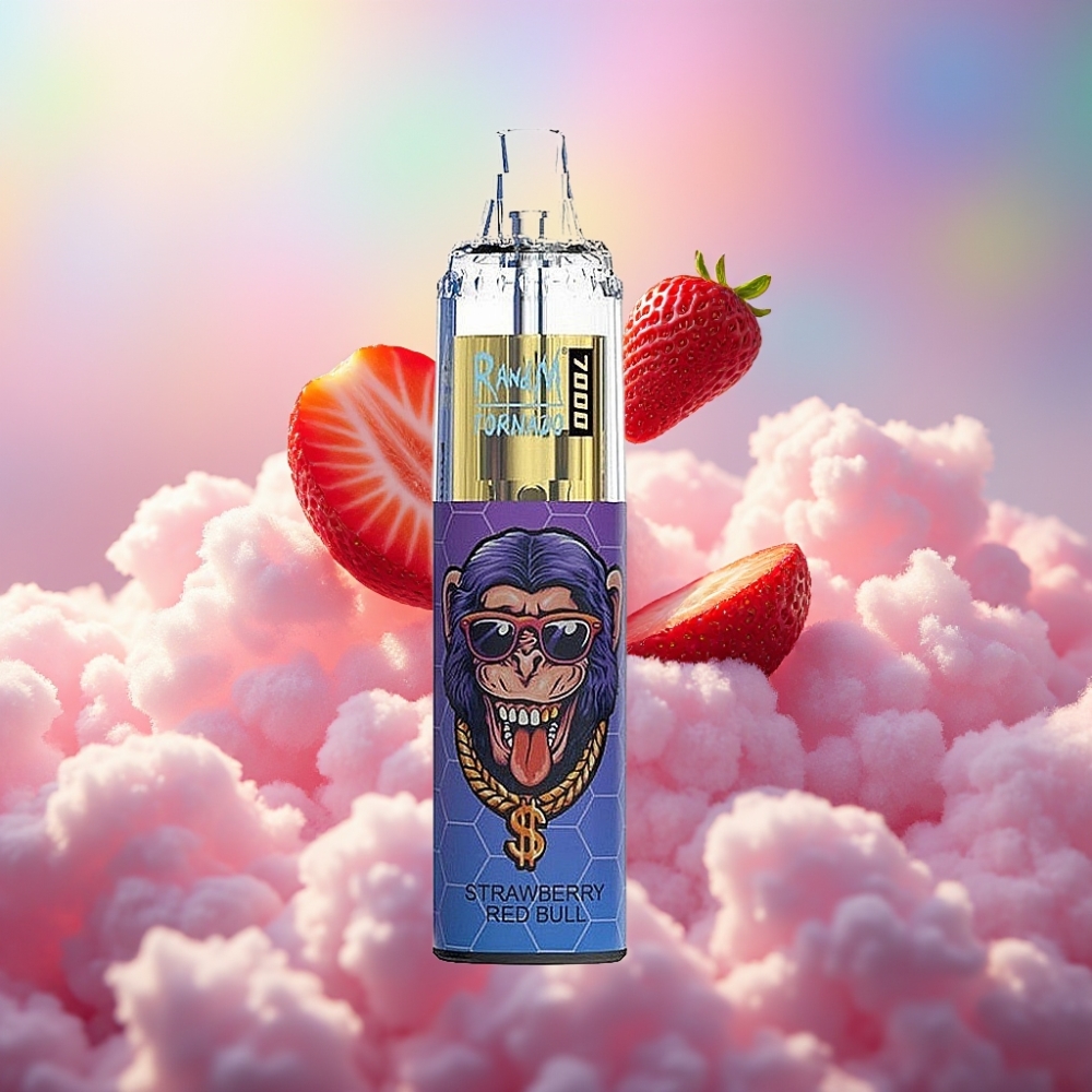 RandM Fumot Tornado 7000 Ühekordne Vape Maasikas-Red Bull