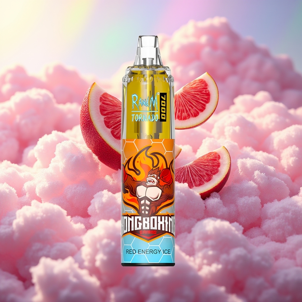 RandM Fumot Tornado 7000 Ühekordselt Kasutatav Vape Punane Energia Jää
