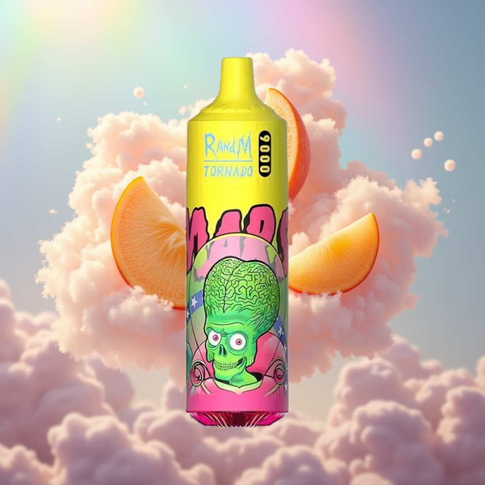 RandM Fumot Tornado 9000 Puffs Akumaht - 850 mAh Laetav E-vedelik - 18 mL Kolmelõikelise Mango maitse