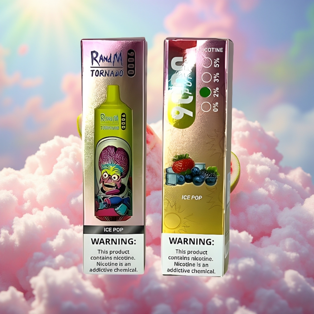 RandM Fumot Tornado 9000 Puffs (Jääpulp) Ühekordselt Kasutatav Vape