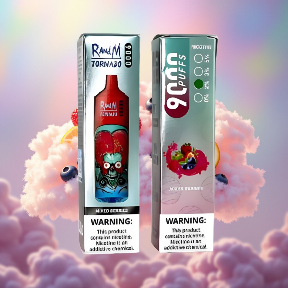 RandM Fumot Tornado 9000 Puffs (Segatud Marjad) – 850 mAh, 18 mL, Võrkkuumuti, RGB Ekraan