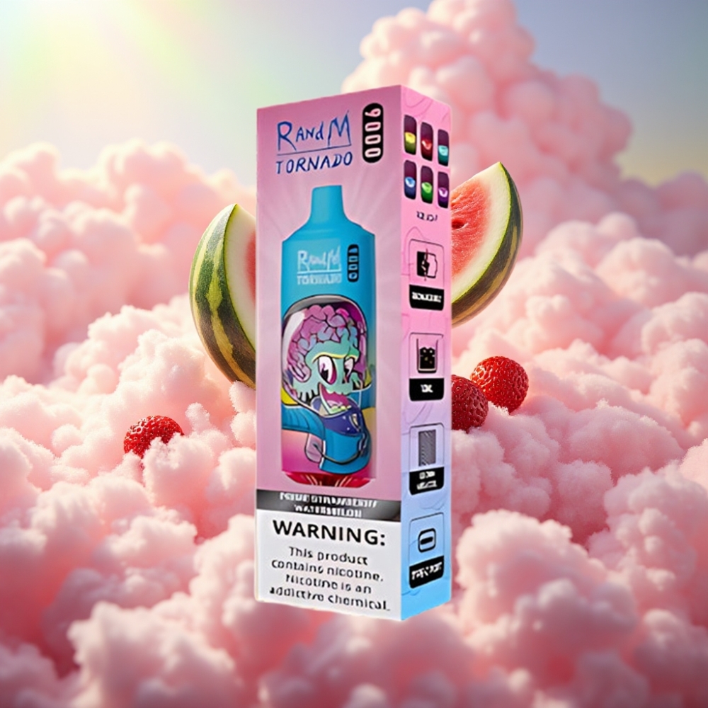 RandM Fumot Tornado 9000 Puffs Ühekordselt Kasutatav Vape Ema Maasikas-Arbuus