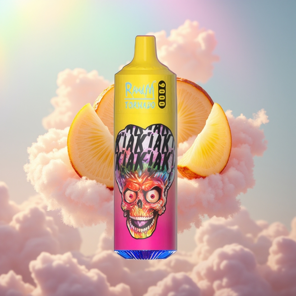 RandM Fumot Tornado 9000 Puffs Ühekordselt Kasutatav Vape Virsik Mango Ananass
