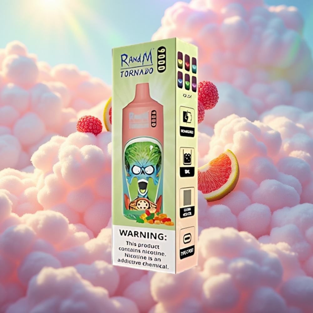 RandM Fumot Tornado 9000 Sõmud (Nätsukaru) – 850 mAh, 18 mL, Võrgusüdamikuga