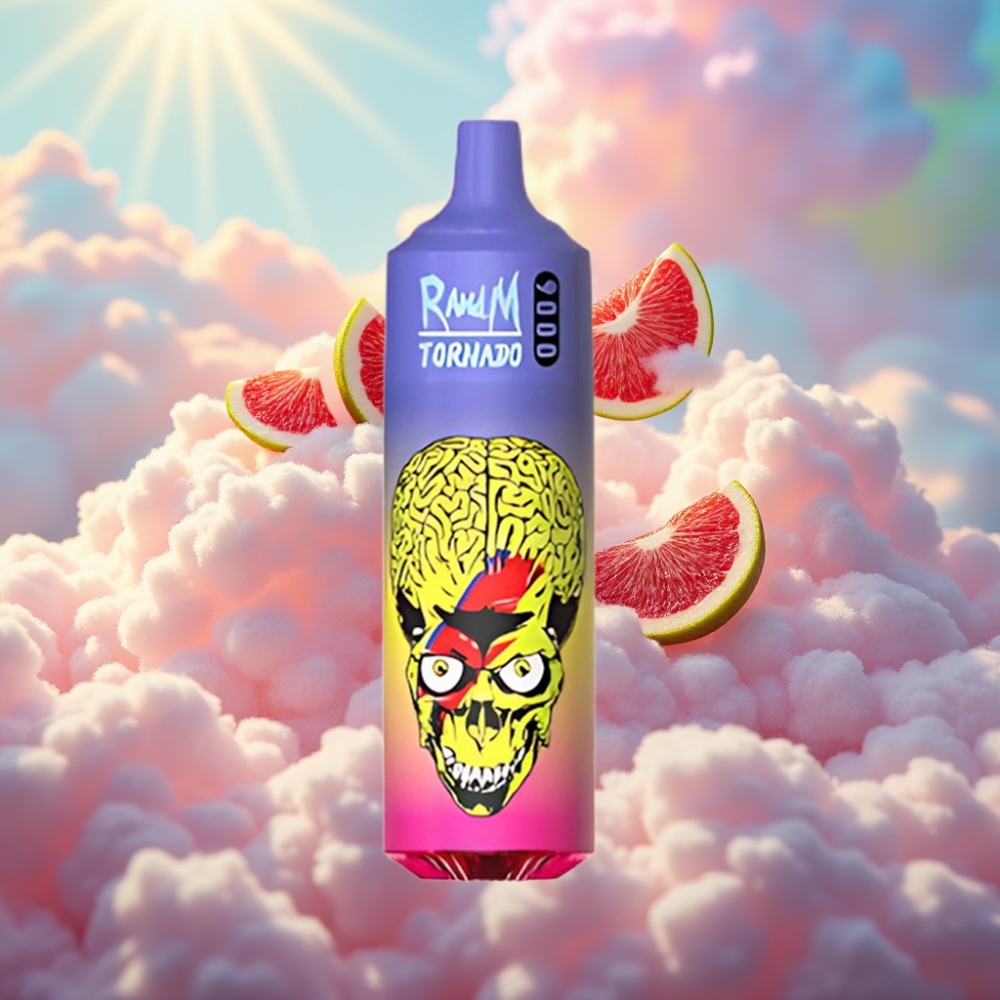 RandM Fumot Tornado 9000 Sõõmuga (Skittles Maitse) Disposabel Vape – 850 mAh, 18 mL, Mesh Coil, RGB Ekraan