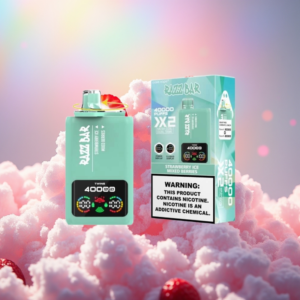 Razz Bar 40000 Sügavuste Ühekordselt Kasutatav Vape MARJAMIX & MAASIKAJÄÄ