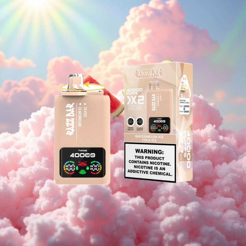 Razz Bar 40000 Süksti Ühekordne Vape - Arbuusi-Jää & Kola-Jää