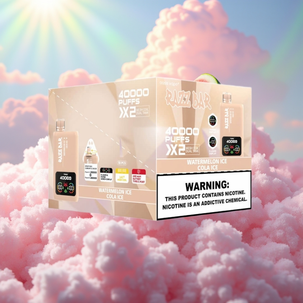 Razz Bar 40000 Süksti Ühekordne Vape - Arbuusi-Jää & Kola-Jää