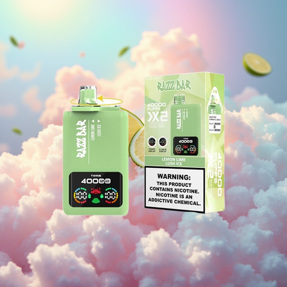 Razz Bar 40000 Sõõmuga Ühekordne Vape - Sidruni-Laimi & Jäine Lush