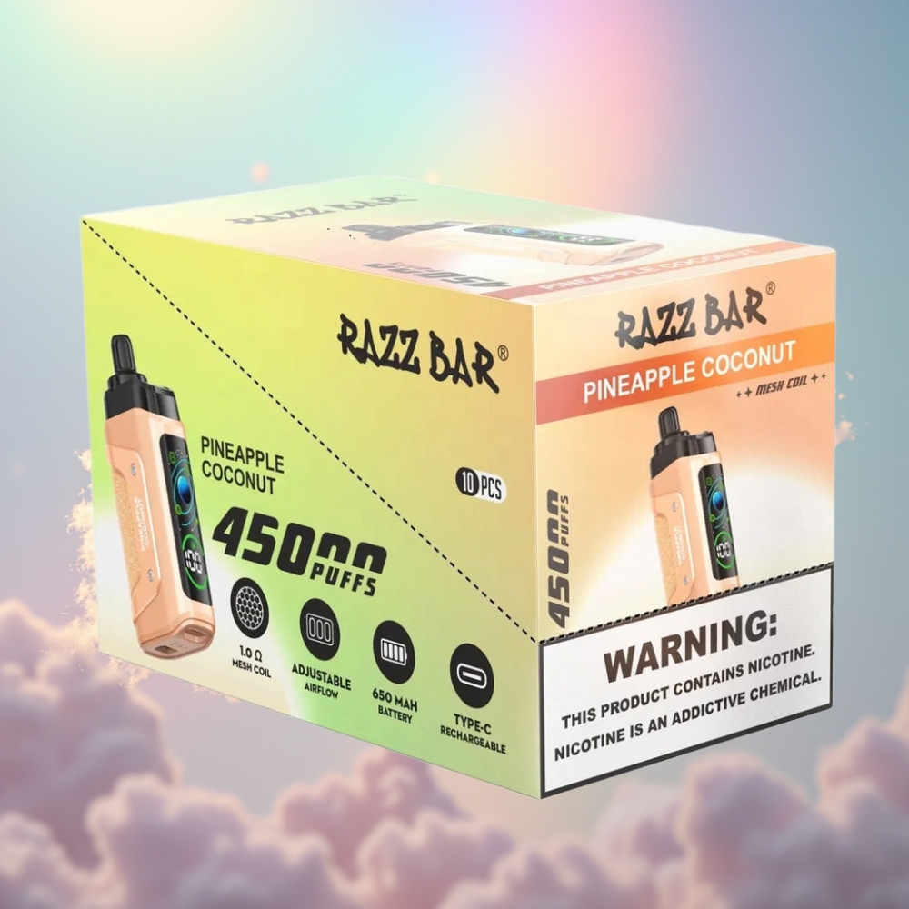 Razz Bar 45000 Puffs Ühekordne Vape Ananass-Kookos
