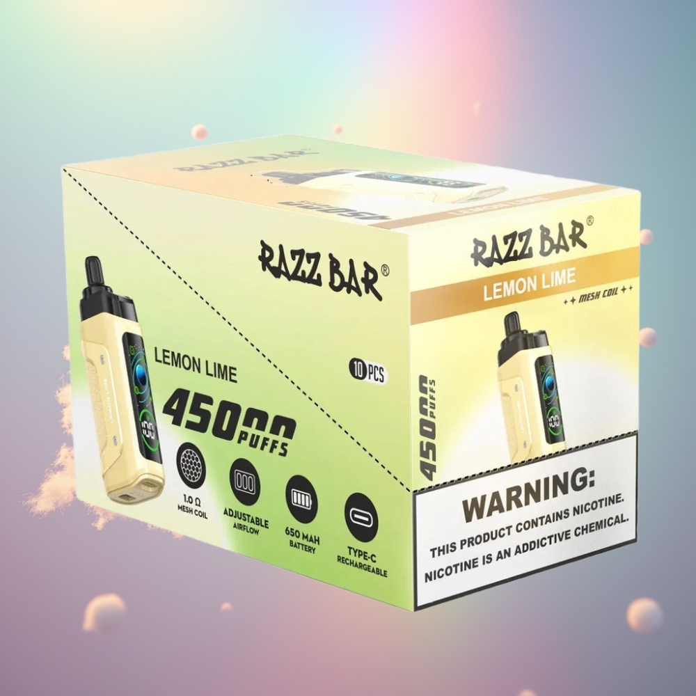 Razz Bar 45000 Puffs Ühekordselt Kasutatav Vape Sidruni-Laimi