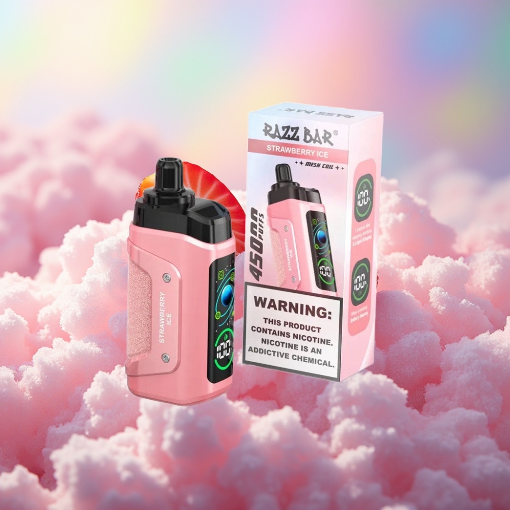 Razz Bar 45000 Sügavuse Hingamisvõimega Ühekordne Vape Maasika-Jää