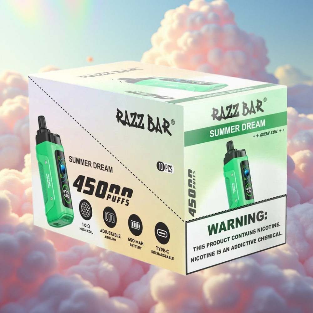 Razz Bar 45000 Sõmud Ühekordne Vape Suvine Unistus