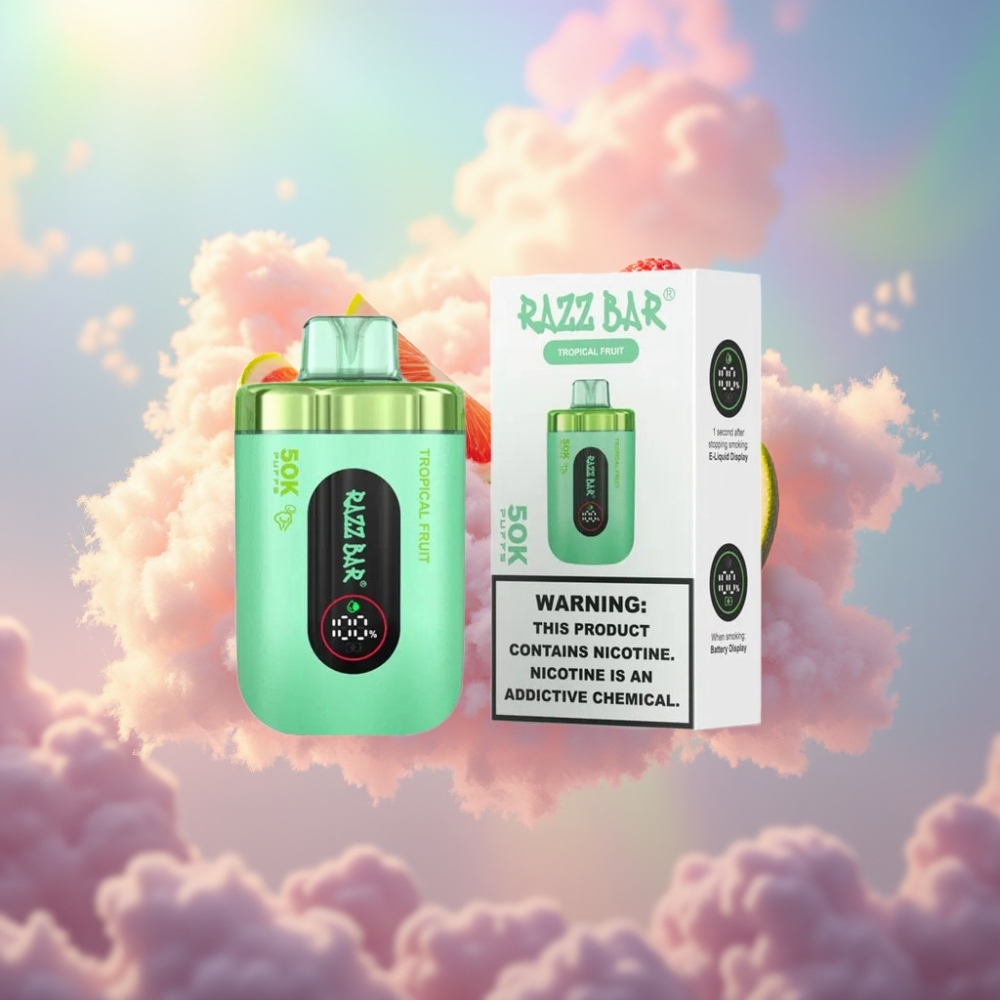 Razz Bar 50K Puffs Ühekordne Vape Troopilised Puuviljad