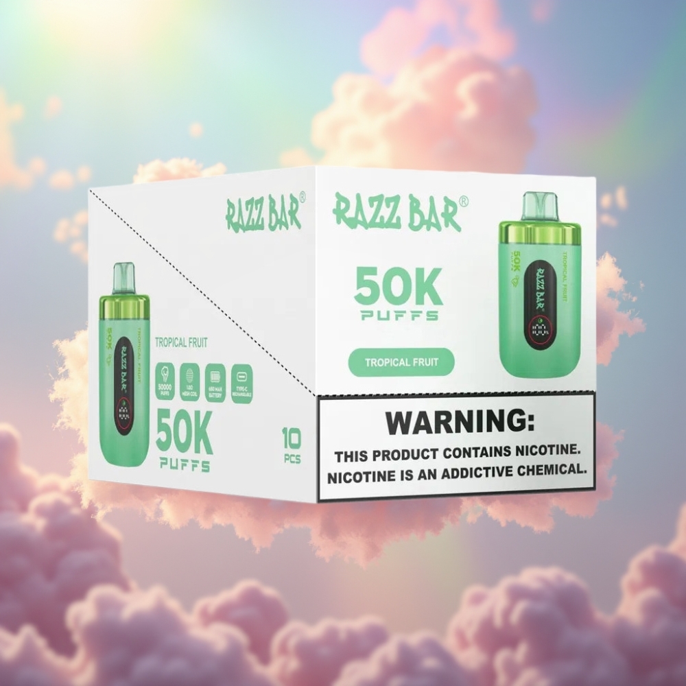 Razz Bar 50K Puffs Ühekordne Vape Troopilised Puuviljad