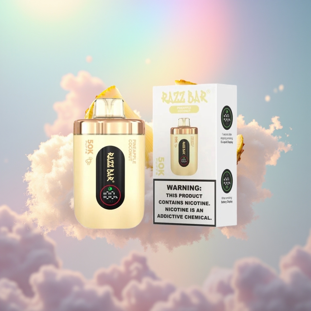 Razz Bar 50K Puffs Ühekordselt Kasutatav Vape Ananass-Kookos