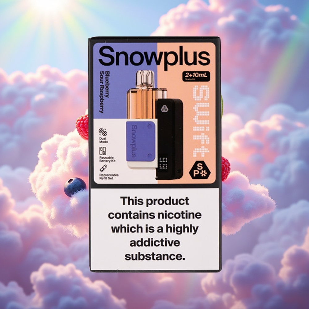 Snowplus Swift 5000 Puffs Eeldisvaba Kaasaskantav Komplekt (Dual Mesh, 1000 mAh, Mustikas-Hapukarva Vaarikas)