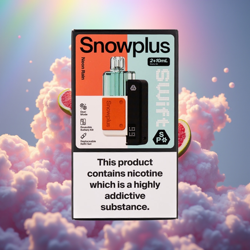 Snowplus Swift 5000 Puffs Eelnevalt Täidetud Pod Komplekt Neon Vihm (43x81x25 mm, 1000 mAh, 2+10 ml)