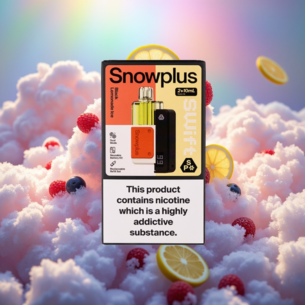 Snowplus Swift 5000 Puffs eelnevalt täidetud kimp Must Sidrunijää