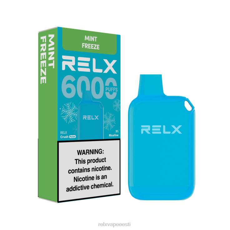 RELX Crush Pocket 6000 jäist | Z64BF12 ‎RELX Vape Review piparmündi külmutamine