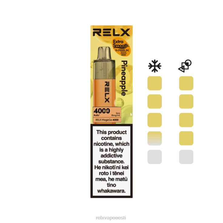 RELX MagicGo 4000 ühekordset vape | Z64BF1 ‎RELX Vape Eesti ananass
