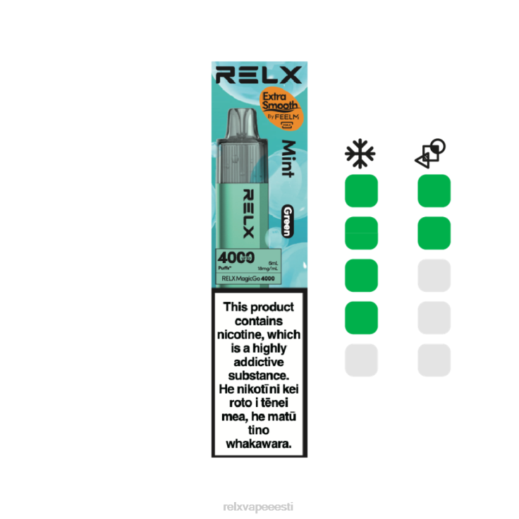 RELX MagicGo 4000 ühekordset vape | Z64BF4 ‎RELX Wholesale piparmünt (roheline)