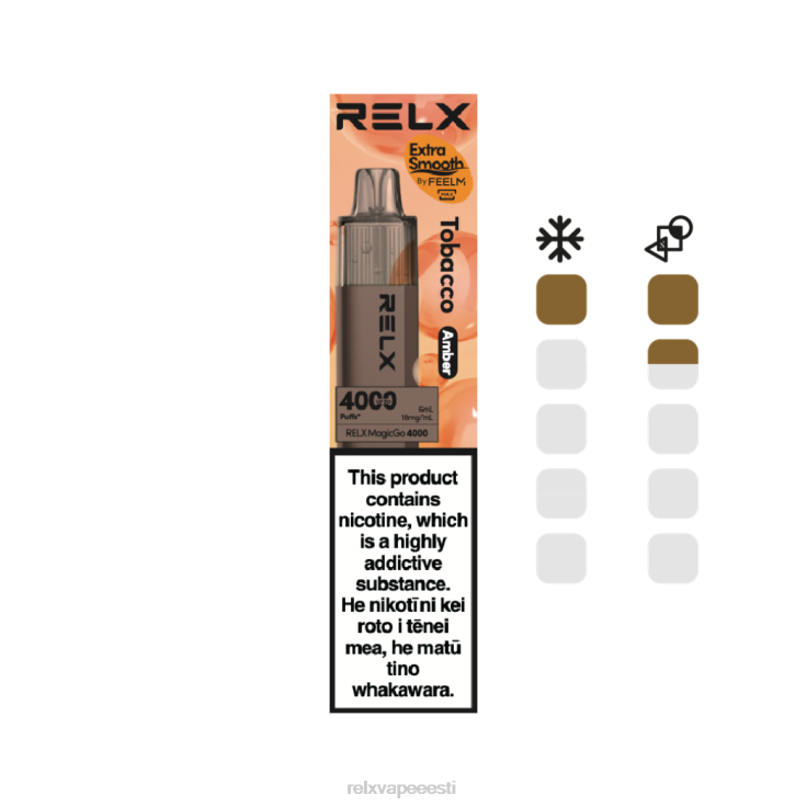RELX MagicGo 4000 ühekordset vape | Z64BF5 ‎RELX Vape Review tubakas (merevaik)