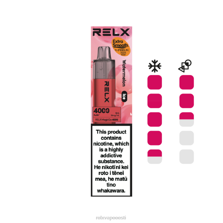 RELX MagicGo 4000 ühekordset vape | Z64BF7 ‎RELX Vape Disposable arbuus (jää)